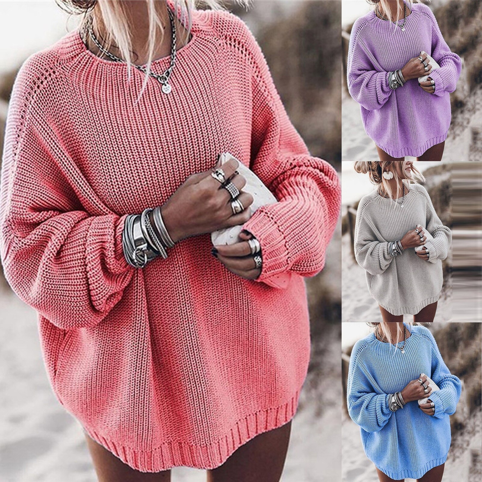 Hotouch Pull à Col Roulé Pour Femme - Pull D'hiver En Tricot élégant - Manches Longues - Sweat-shirt à Col Roulé - Tricot Fin - Coupe Ajustée - Basique - Tailles S