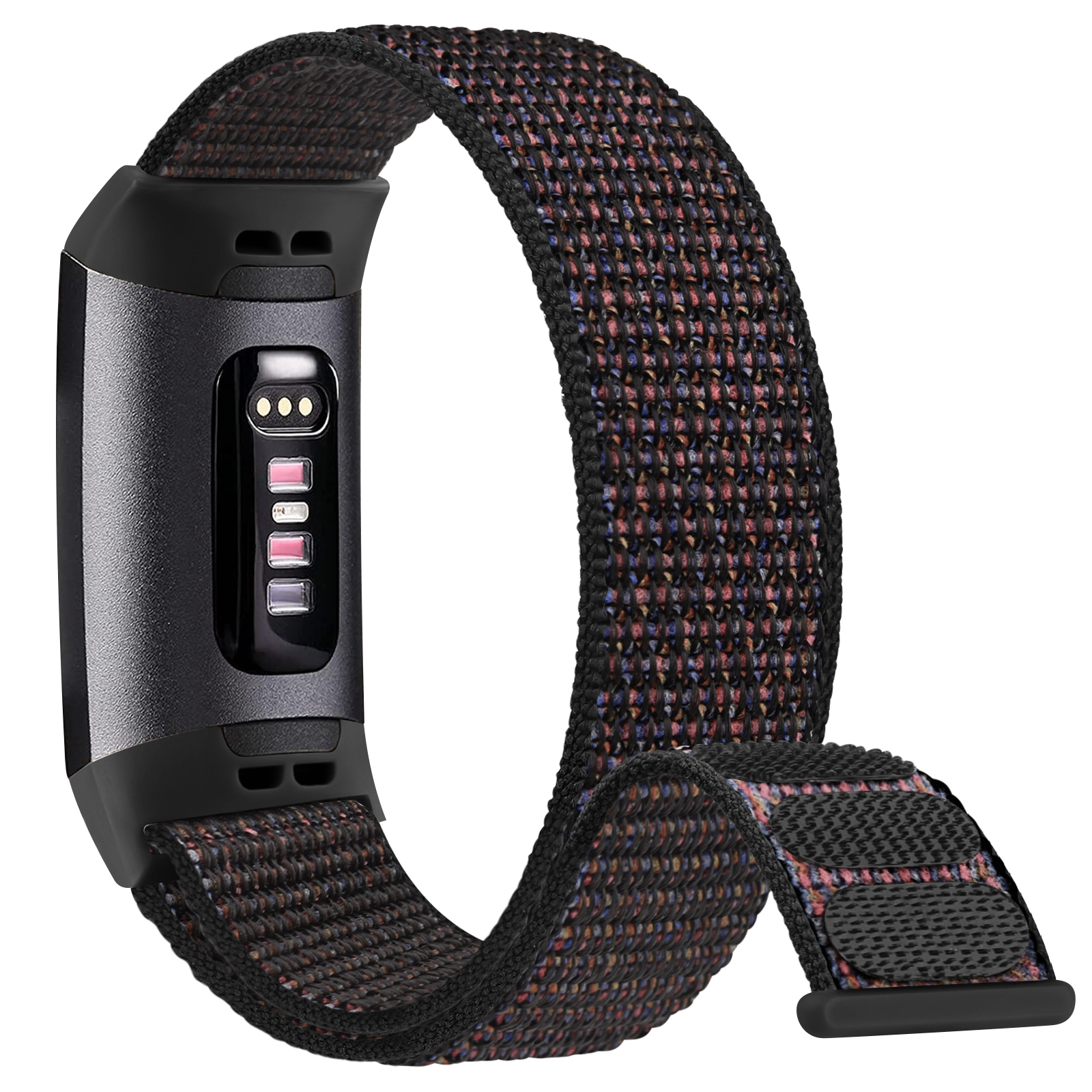 Nylon-Uhrenarmband für Fitbit Charge 6 4 5 3 SE Band Sportarmband Schlaufenarmbänder Armband für Fitbit Charge 5 3 4 3 SE Correa: M / White black