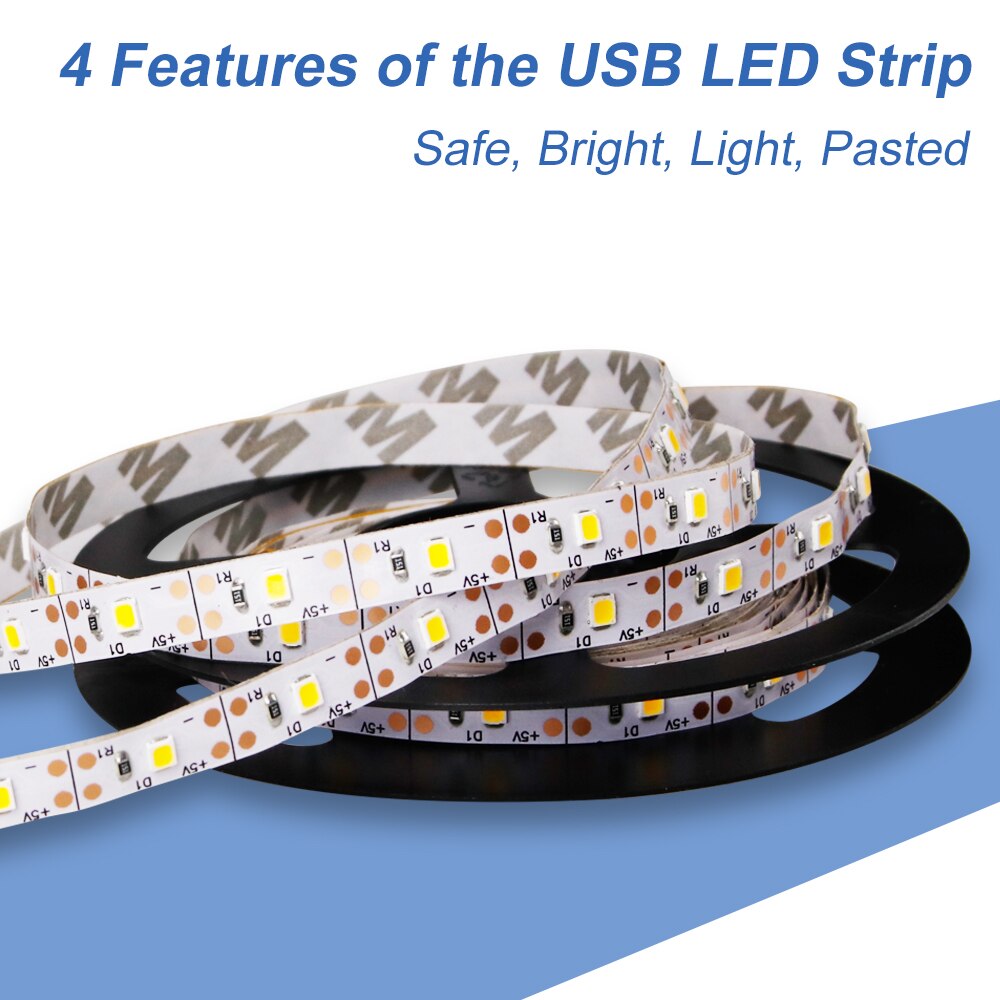 USB Strip LED TV Licht 5 V Flexibele LED Night Lamp Draadloze LED Computer Lint Lichten Garderobe Kast Lamp Backlight verlichtin