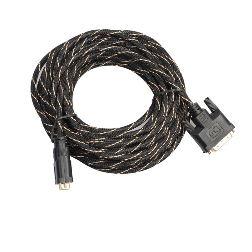 HL LCD Digital Monitor DVI D To DVI-D Gold Male 24+1 Pin Dual Link TV Cable For TFT MAY15E22