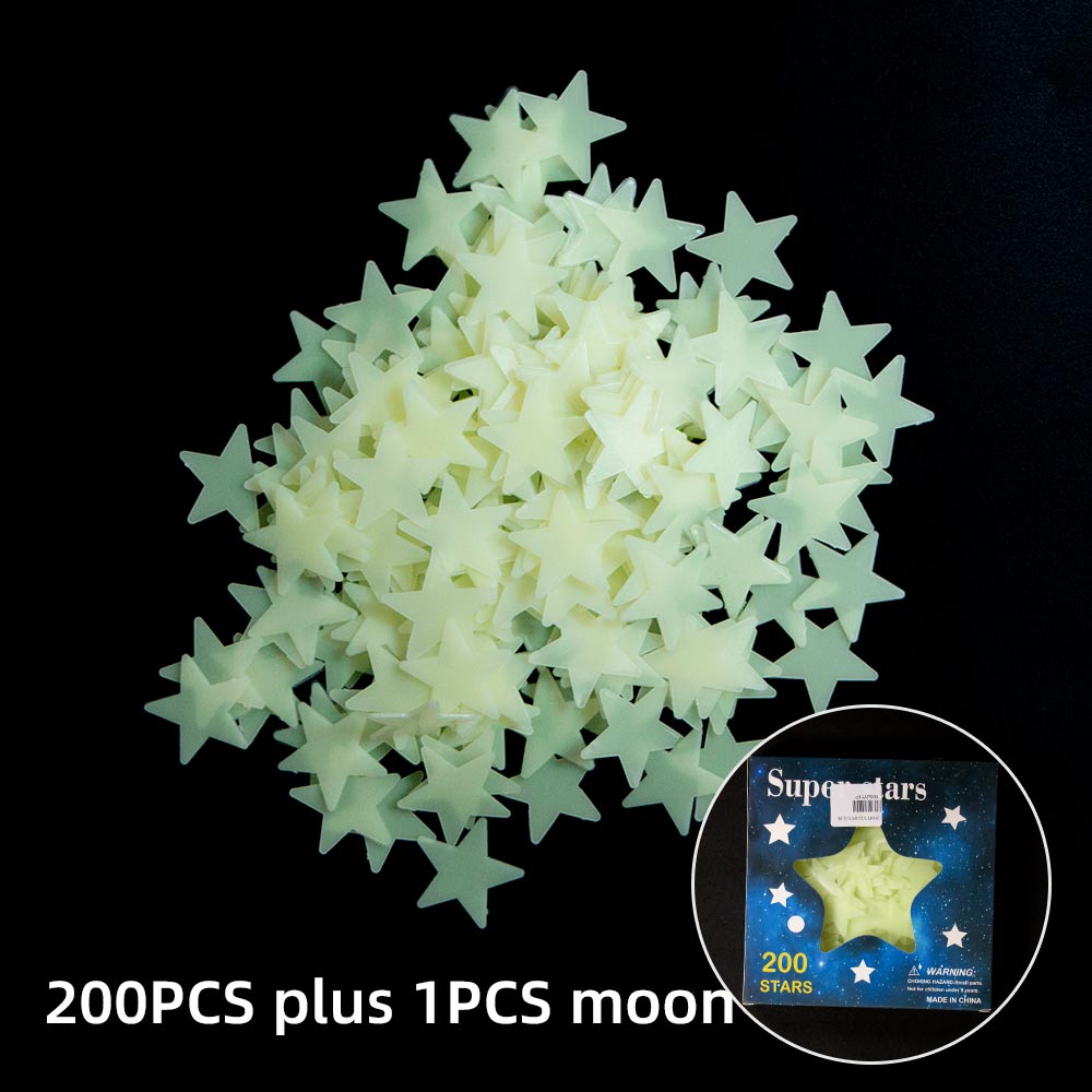 Wall Sticker Christmas Year Window Sticker Snowflake Star Luminous Sticker Children's Room Family Outdoor Glass Decoration: P