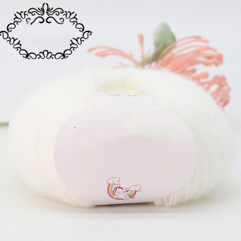 Hilo de Mohair, hilo de bola, hilo fino, suéter para bebés y niños, bufanda, chal, cableado, ganchillo, bolsa de Material tejido DIY: Gris oscuro