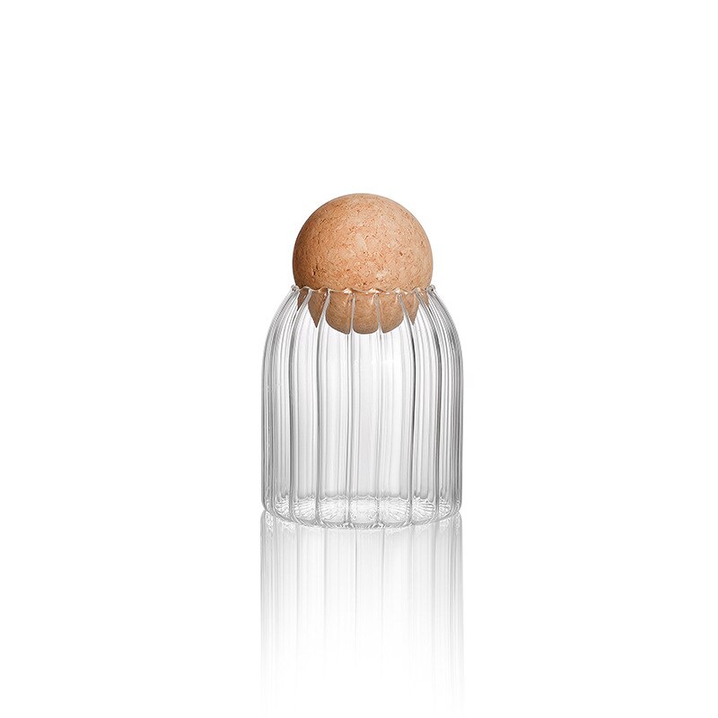 Tarro de cristal con tapa botella de almacenamiento de cocina jarras con corcho especias/café, cereales organizador contenedor latas especias para condimento tanque: 500ml