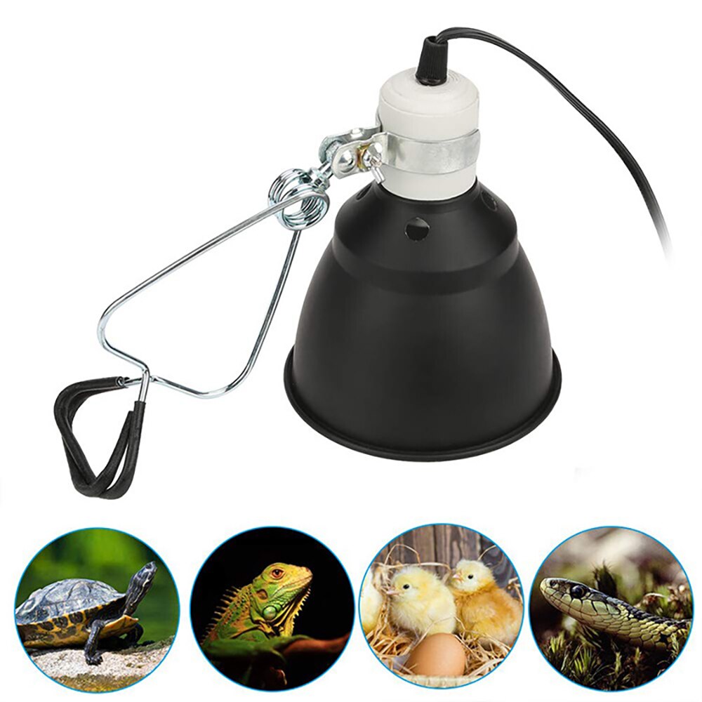 300w e27 reptiler keramisk uvb värmeljuslampa kupolhållare sköldpadda brooder basking uk/eu plugglampa lampskärm