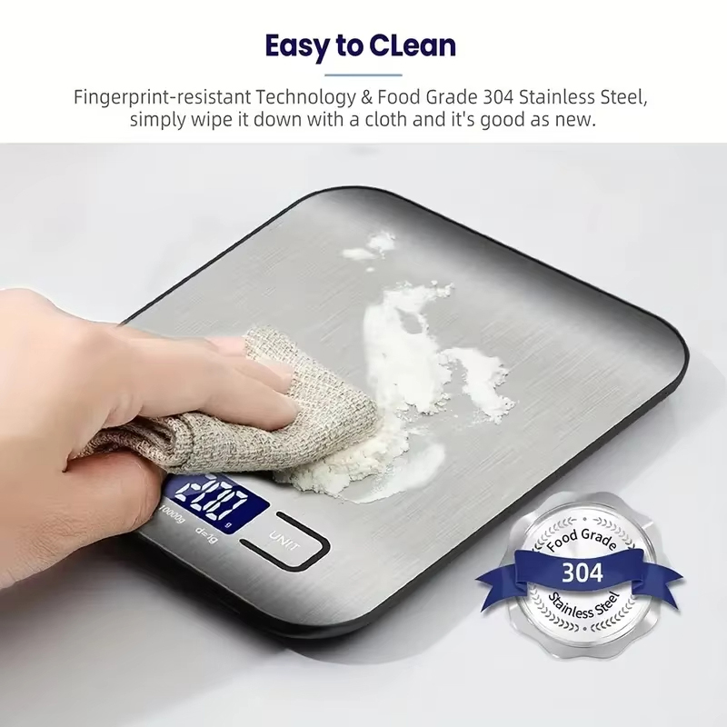Báscula Digital de cocina Xiaomi de 5/10KG, báscula medidora de cocina portátil de acero inoxidable, báscula Digital LED para joyería y hornear