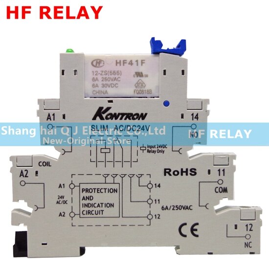 HF relay HF41F-24-ZS HF41F-12-ZS HF41F-5-ZS (555) 6A 1CO HF41F 5V 12V 24V Wafer relay and original