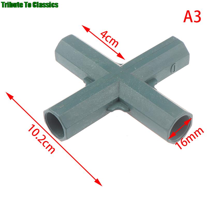 Cadre de serre robuste, raccord Stable, connecteur à Angle droit, 3, 4, 5 voies, outil de jardin, 16mm, 5 Types