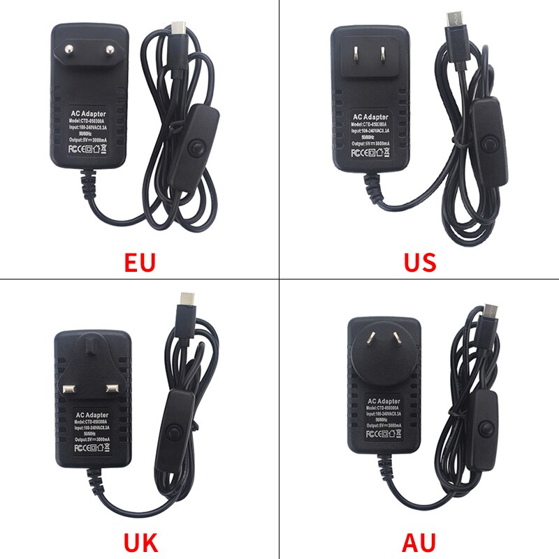 Raspberry  pi 4 aluminium metalkasse + strømforsyning + micro hdmi kabel + køleplade + køleventilator til raspberry 4 model b