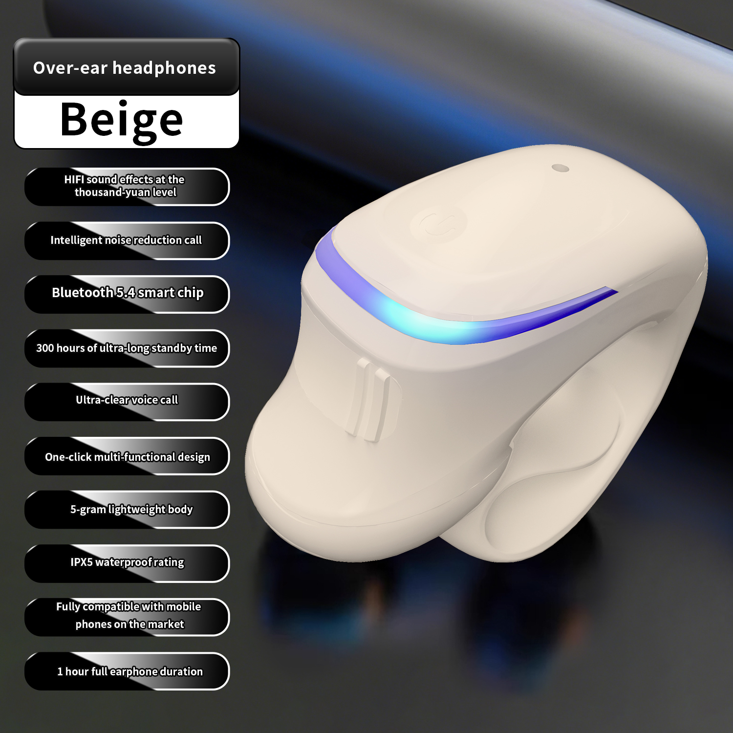 Condução óssea 5.3 fone de ouvido sem fio bluetooth falando clip-on fone de ouvido longo tempo de usar sem dor ultra longa vida útil da bateria