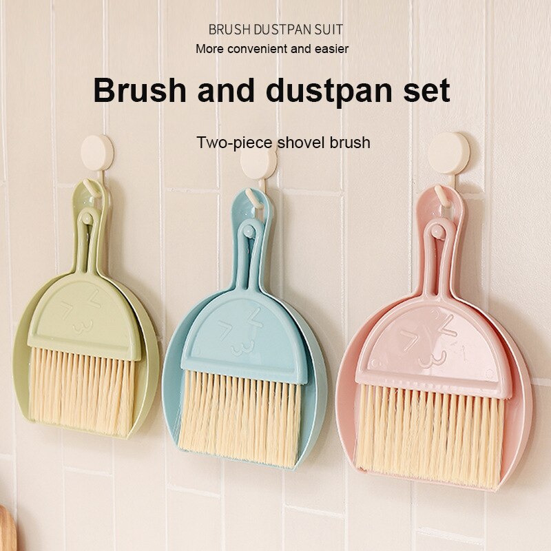 Home Mini Cleaning Brush Small Broom Dustpans Set Desktop Sweeper Garbage Cleaning Shovel Table Household Debris Cleaning Tools