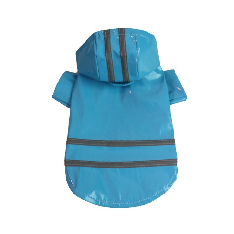Dog PU Raincoat Outdoor Puppy Pet Rain Coat Waterproof Jackets Overall For Small Dogs Cats Pets Yorkies Chihuahua Teddy Clothes: Blue / L