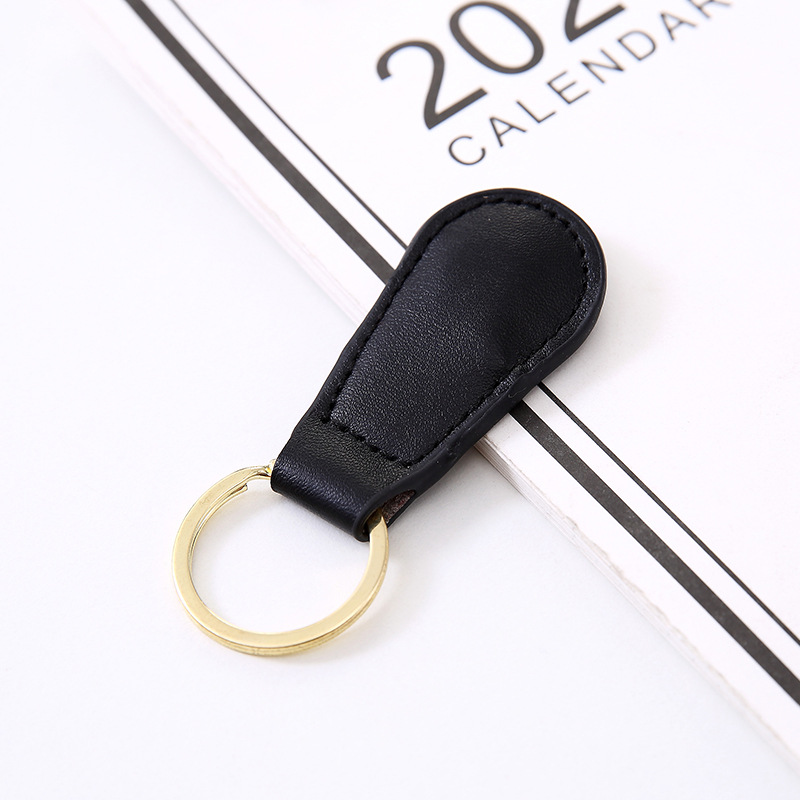 Porte-clés magnétique Simple, tendance, en métal PU, pour voiture, hommes femmes, couleur or, aimant, mignon, accessoires pour clés de maison: Black