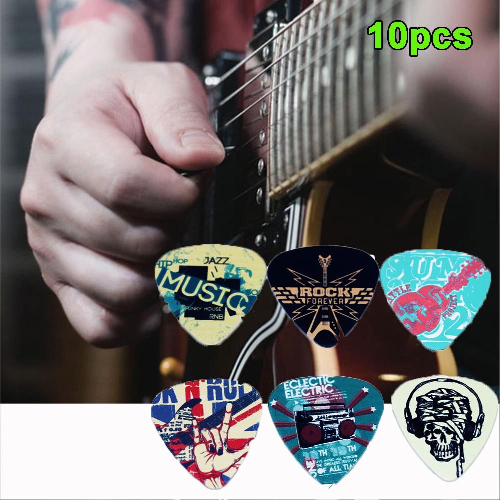Mediator Rock Gestures for Acoustic JEPicks, Mixed Pattern, Plectrums, Celluloïd, ShHeavy Nel, 0.71mm, 10Pcs