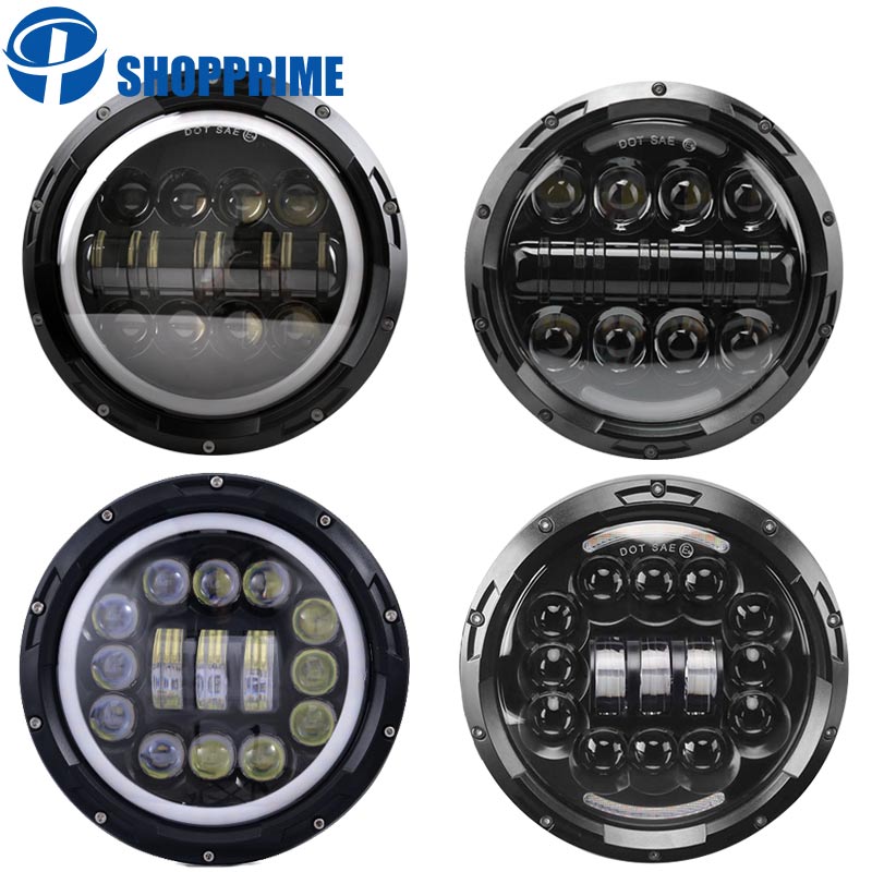 7 Inch Headlight For Harley Motorcycle 7Inch Round DRL Turn Signal Halo LED Headlamp