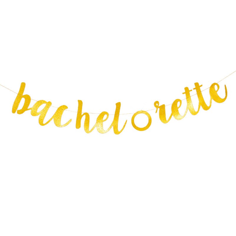 2M Sequin Champagne Gold Bridal Shower Banner MISS TO MRS CHEERS BITCHES Bride To Be Paper Chains for Wedding Party bachelor: 6