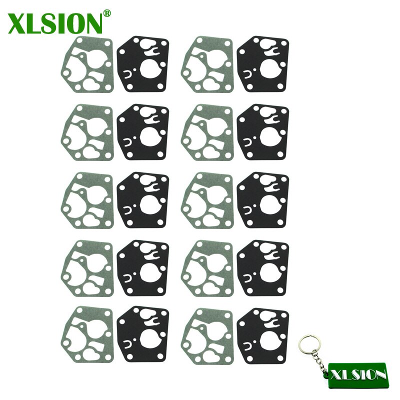 XLSION 10 Sets Carburateur Diafragma Pakking Kits Voor Briggs & Stratton 495770 795083 5083 H 5083 K 7721 520175