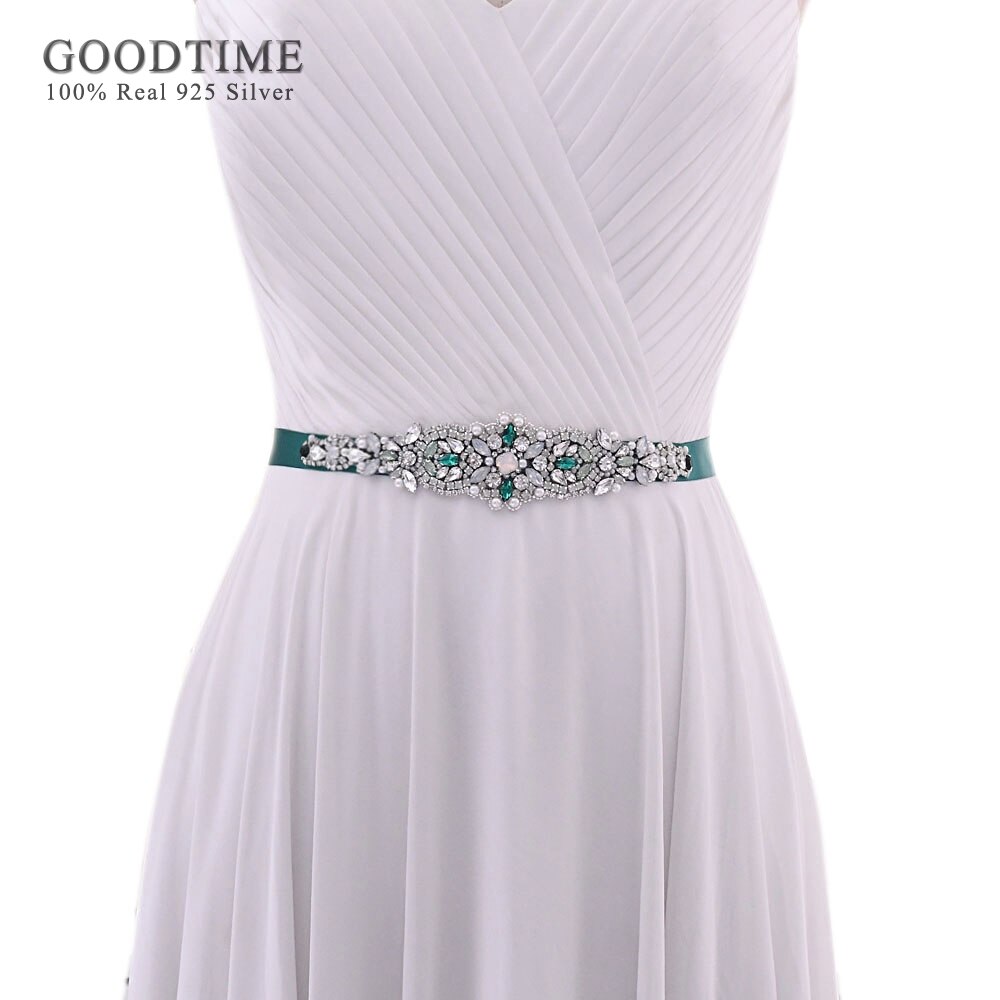 Luxe Handgemaakte Gekleurde Strass Riem Bridal Wedding Riemen Bloem Satijn Trouwjurk Lint Riem Bruidsmeisje Vrouwen Dress Up