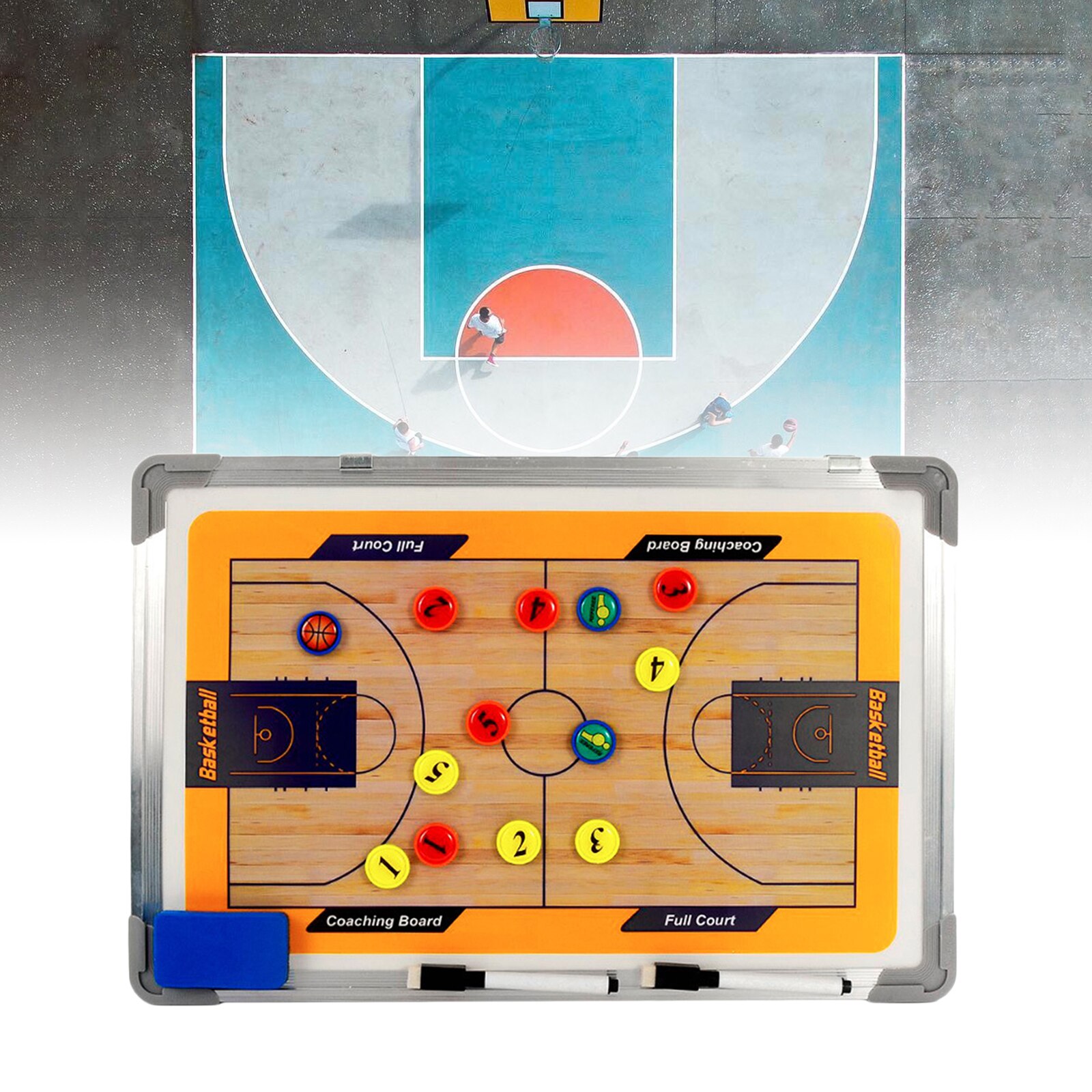 Double Sided Basketball Coaching Board Coaches Clipboard for Strategizing