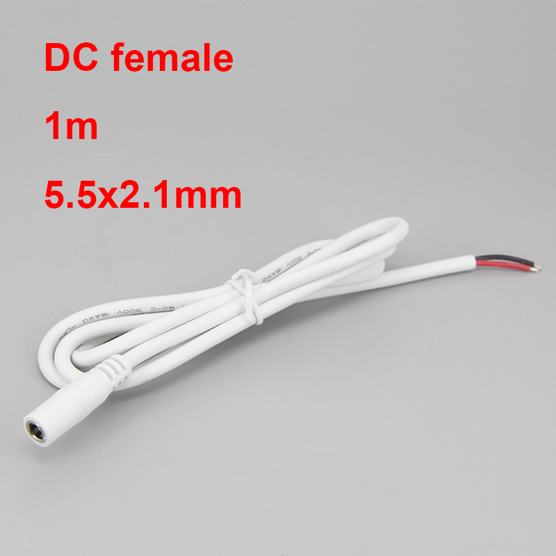 Weiß 18awg 7a DC-Stecker DC-Buchse Kabel Netzteil Verlängerung kabel 5,5mm x 2,1mm 2,5mm Kupferdraht: MULTI