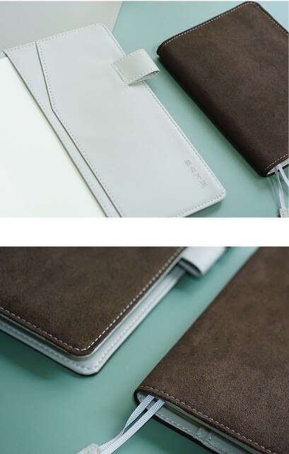 japan A5 A6 notebook stationery diary billbook hobo specifications cover japanese style cover white coffee with mint