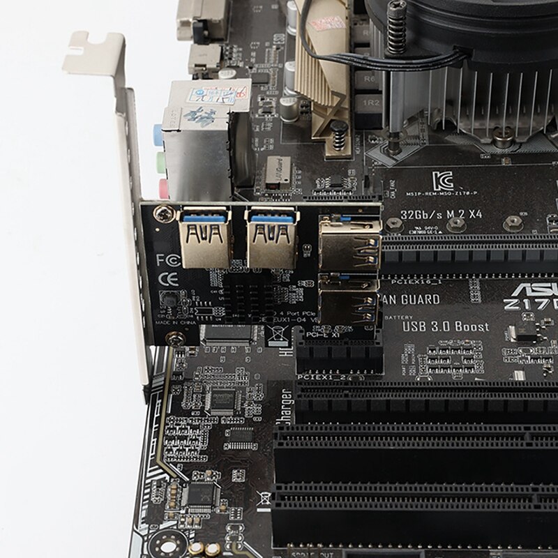 PCI-E 1 to 4 USB3.0 Graphics Card Expansion Card X1 to X16