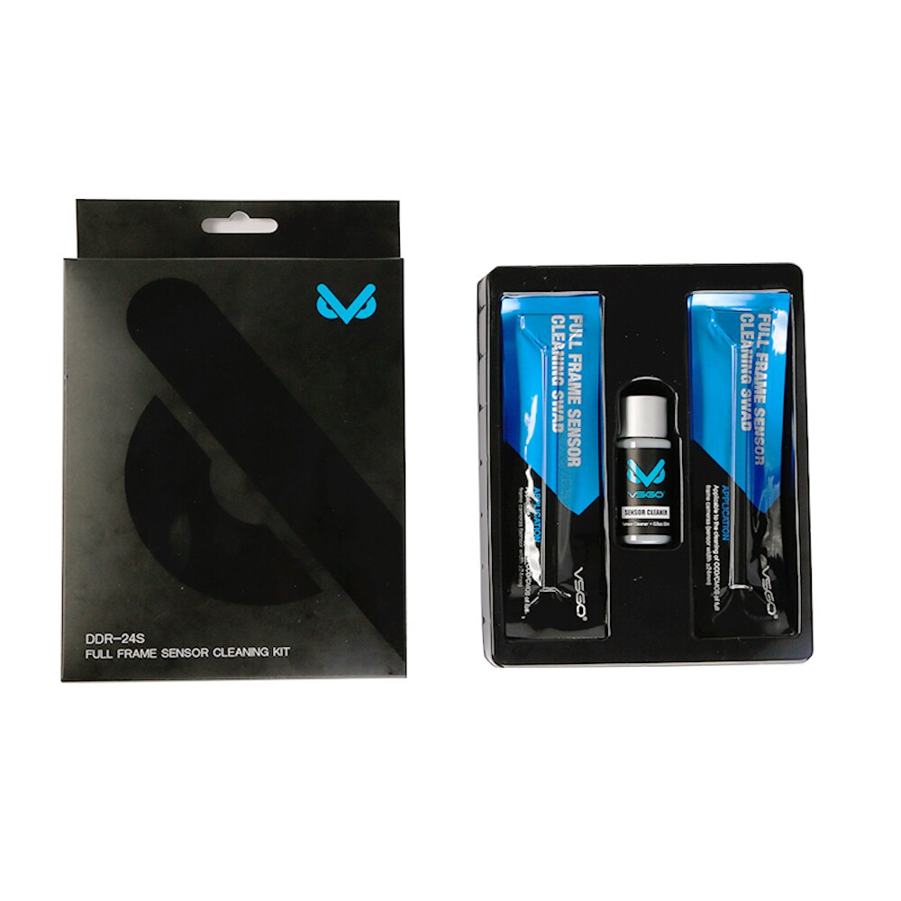 VSGO Sensor Cleaning Kit Dry & Wet CCD CMOS Cleaning Suit 15 PCS Swabs + Sensor Cleaning Solution for Digital DSLR
