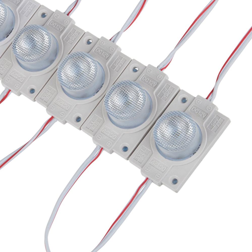 20PCS 1.5W LED Module light injection lens 3030 COB Super Bright Advertising Light IP65 Waterproof for Signage advertisement