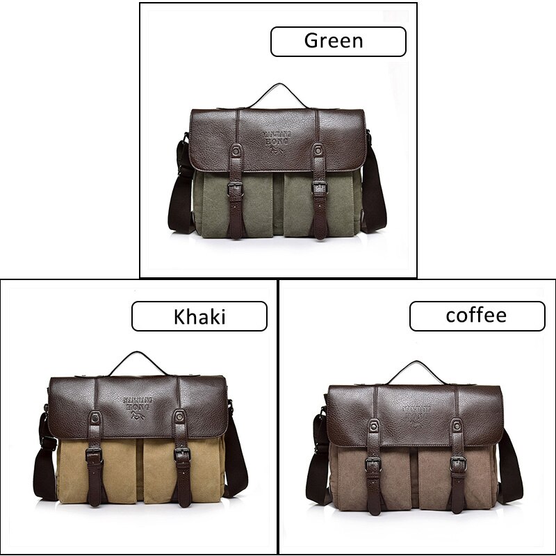 Zakelijke tas canvas aktetas grote heren schoudertas heren crosstas documenten opbergtas notebook tas voor laptop handtassen crossbody