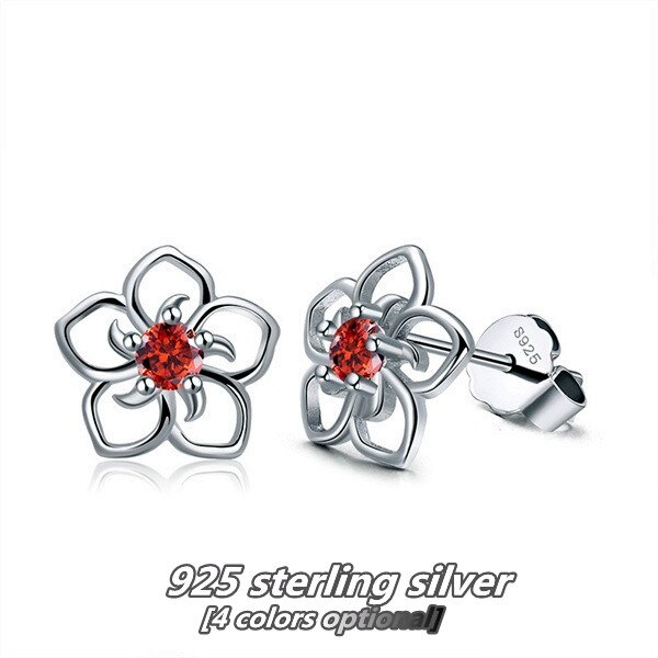 925 silber Nadel Luxus Bauhinia Kristall Blume Ohrringe frauen Braut Hochzeit murmeln Schild Jahrestag Schmuck