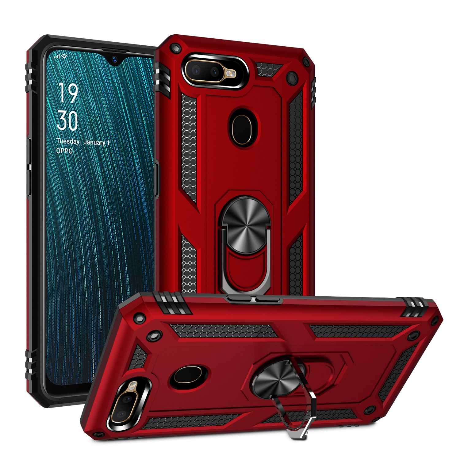 OPPO A5S Case Heavy Duty Tough Rugged Armor Case Kickstand Shockproof Case For OPPO A5S CPH1909 A 5S OPPOA5S OPPO AX5S