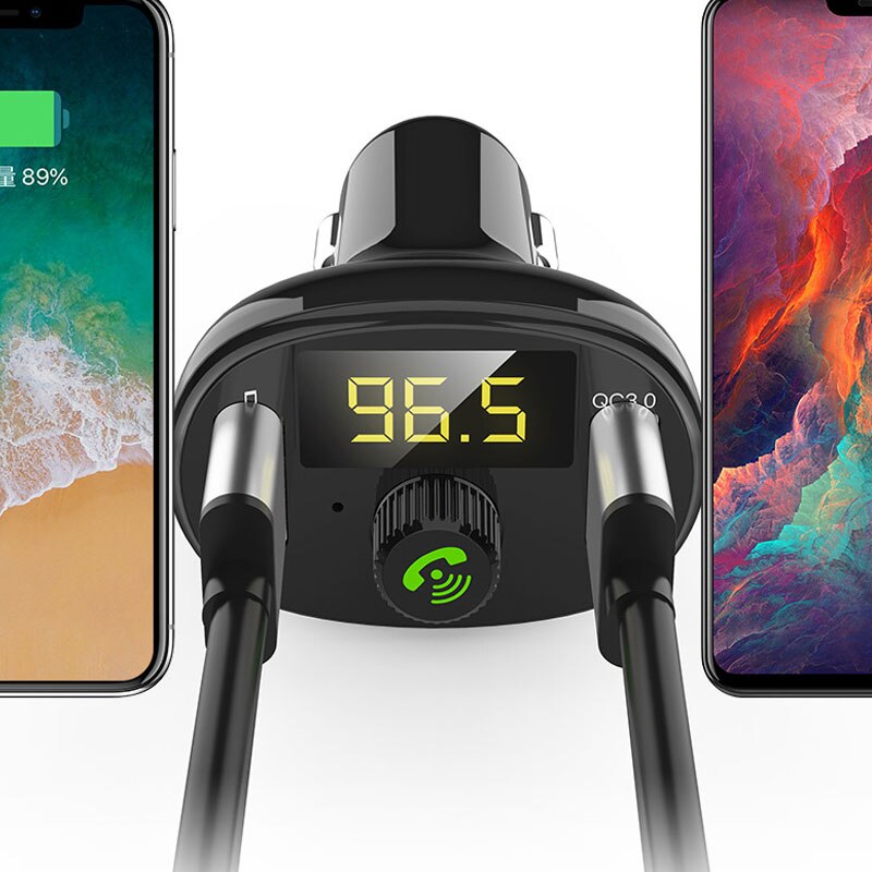 VR robot Car MP3 Player Bluetooth Handsfree FM Transmitter Modulator U Disk Music Player With Dual USB Fast Car Charger