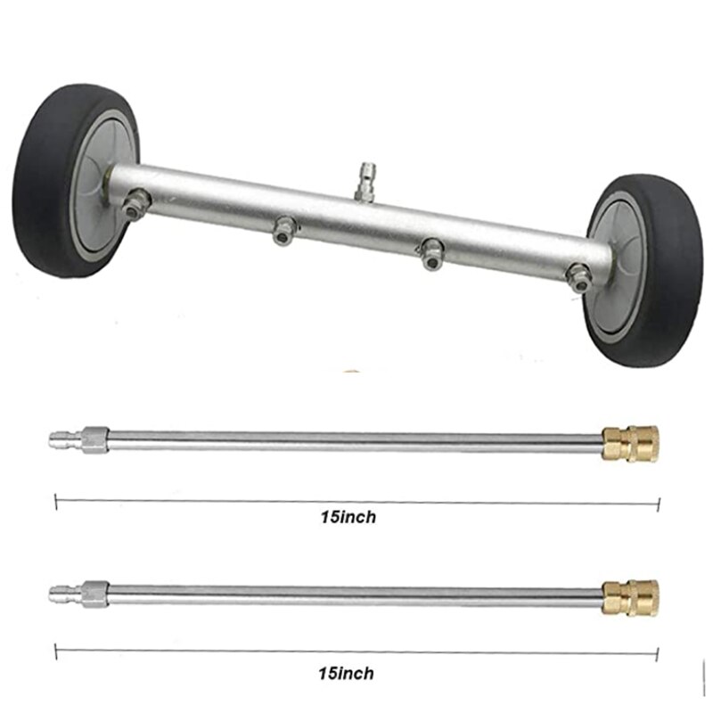 High Pressure Washer Car Wash Chassis Washer-16 inch Water Broom With 45 Degree Angle Bar 4000 PSI: Gold