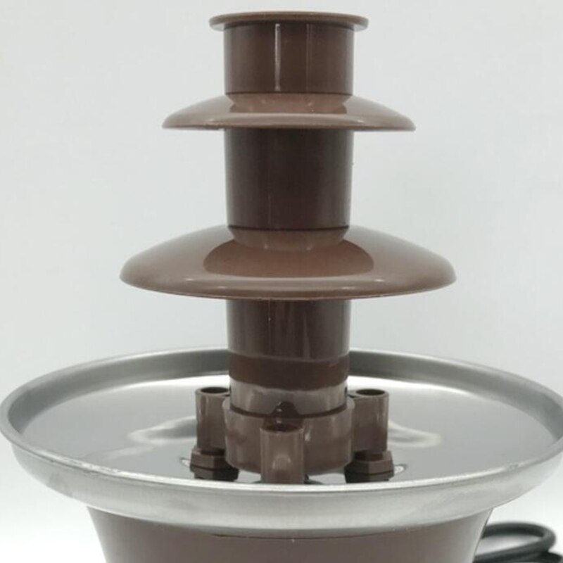 US Plug,Three Layer Of Chocolate Fountain Chocolate Melting and Heating Pot Machine
