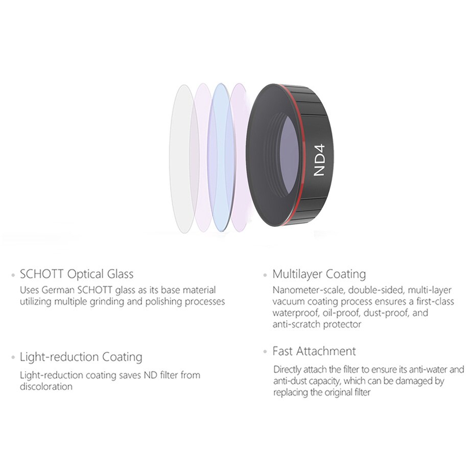 Camera Lens Filter Voor Dji Osmo Action Polarisatiefilters Cpl Uv Nd 4 8 16 32 64 Neutral Density Filters Voor osmo Action Accessoires