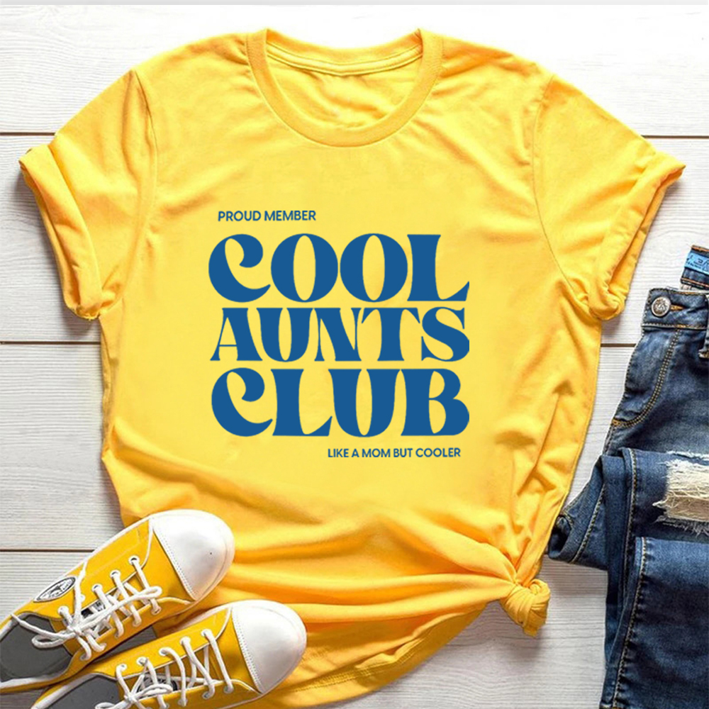 Coola mostrar klubb grafiska t-shirts coola mostrar t-shirts coola mostrar klubb befordrad till moster t-shirts blivande moster damkläder: Xxxl / Gul