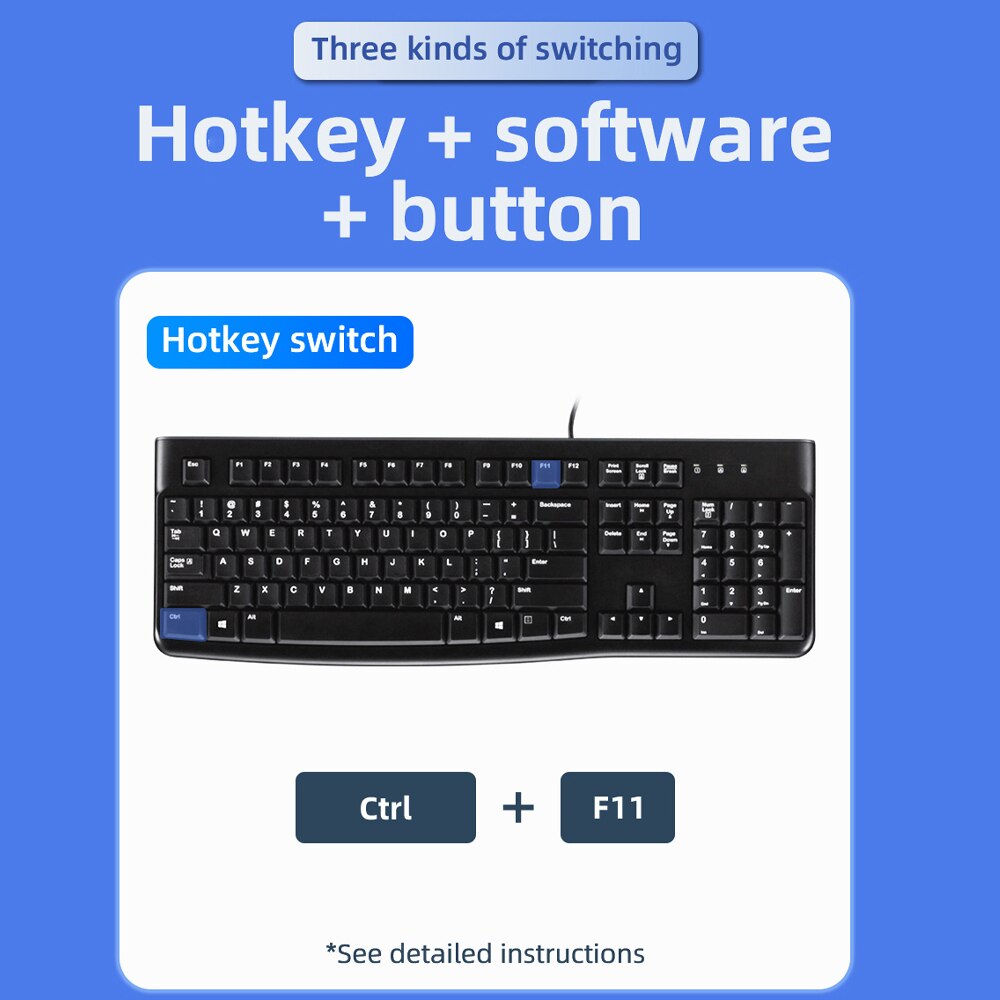 Unnlink USB Switch 4 Computers Sharing 1 Printer Hotkey Selector