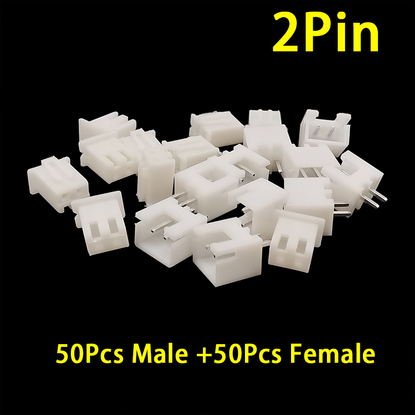 100 Stuks JST XH2.54 Mannelijke Vrouwelijke Materiaal Connector Leads Pin Header Behuizing 2/3/4/5 Pin terminal Plug Vrouwelijke Socket Plastic Schelpen: Rood
