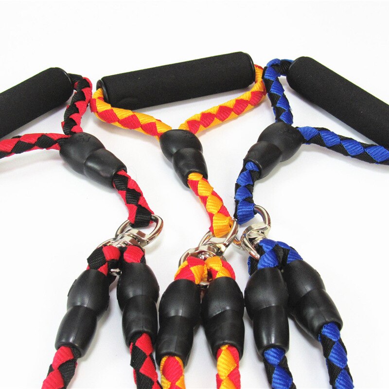 Gå 2 to hunde snor kobling reb to dobbelt bly gå snor lang flettet nylon dobbelt stor hundesele