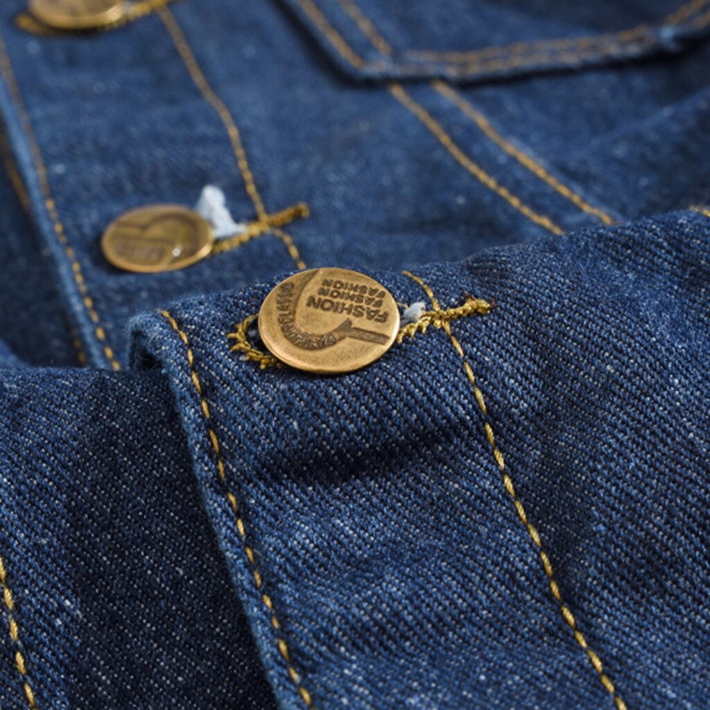 Classic Denim Jacket Spring Autumn Wear Casual Turn-down Collar Solid Wearable Denim Wearablejacket Men Long Sleeve G3