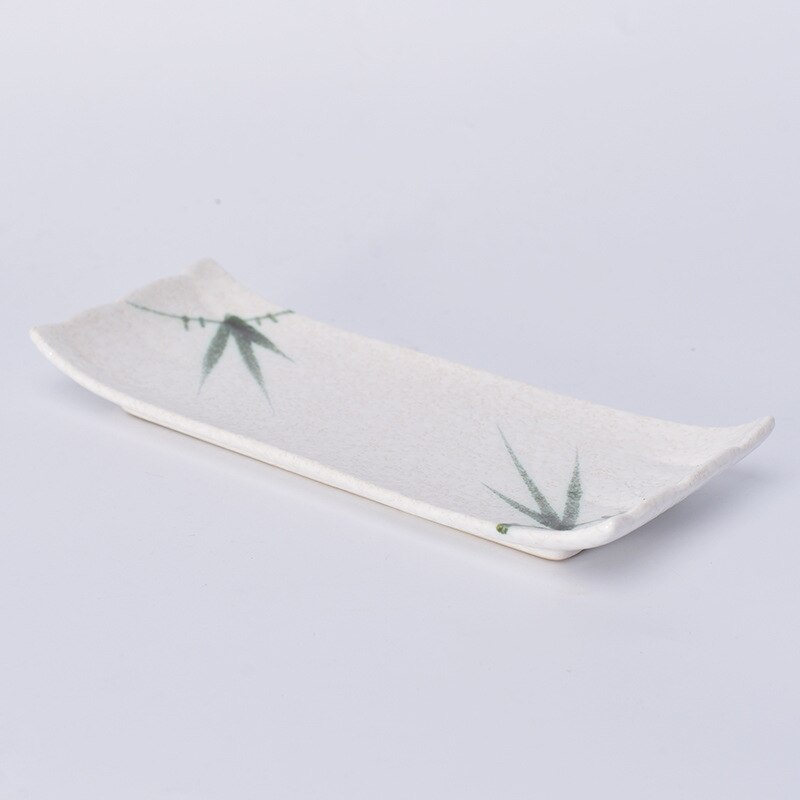 Hvid japansk stil keramiske sushi tallerkener tallerkener tallerkener håndlavet hede porcelæn middag dessert tærte tallerkener bulk service: Hvid