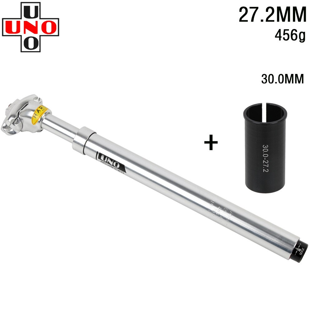 UNO MTB Suspension Sattelstütze Mountainbike Sattelstütze 27,2mm 28,6 30 30,4 30,9 31,6mm X350MM Stoßdämpfer Dämpfung ultraleicht: 30.0x350mm silver