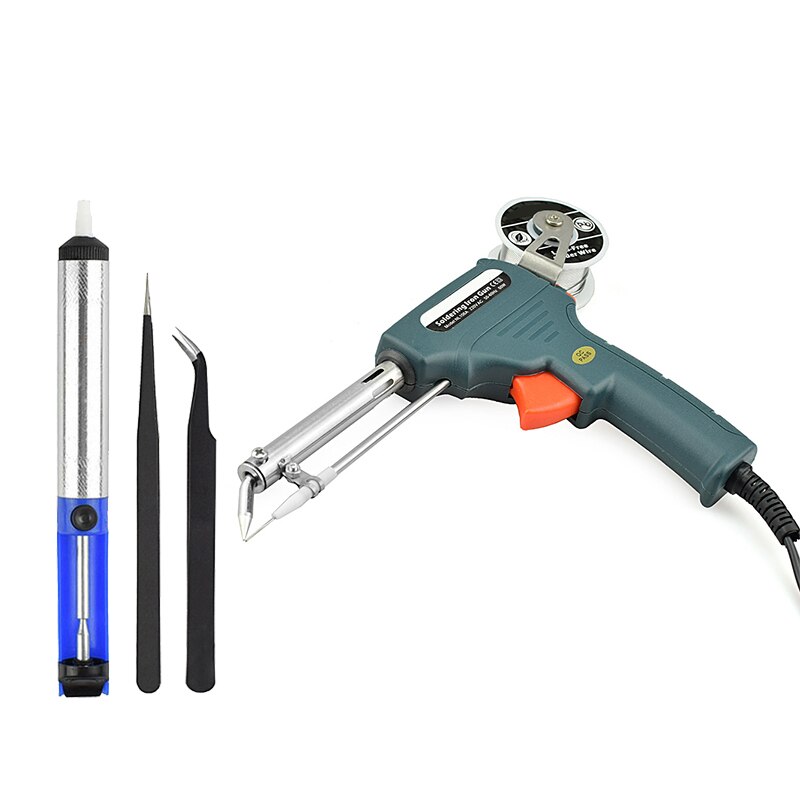 Elektrisk loddeboltpistol 60w elektriske loddebolter håndholdt turnuskandidat oppvarming loddebolt avsender automatisk tinnpistol: Grønn / Eu