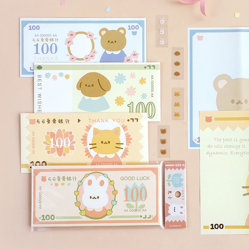 8packs/LOT animal vault series cute animals Stationery letter envelope set