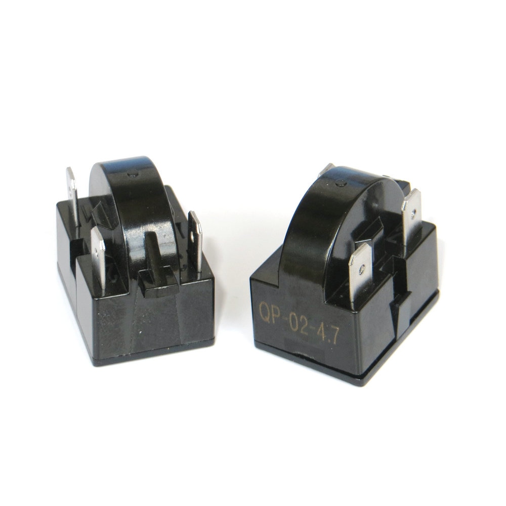 2 Pcs QP2-4.7 PTC Refrigerator Start Relay Cooler Compressor 3 Pin Wine Centers Beverage Coolers Compressor Starter