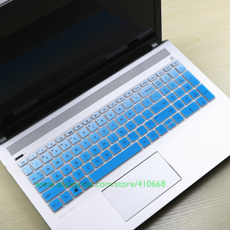 15.6 cal silikon odporny na kurz osłona na klawiaturę laptopa Protector dla HP 250 255 G6 Notebook PC: Gradual blue
