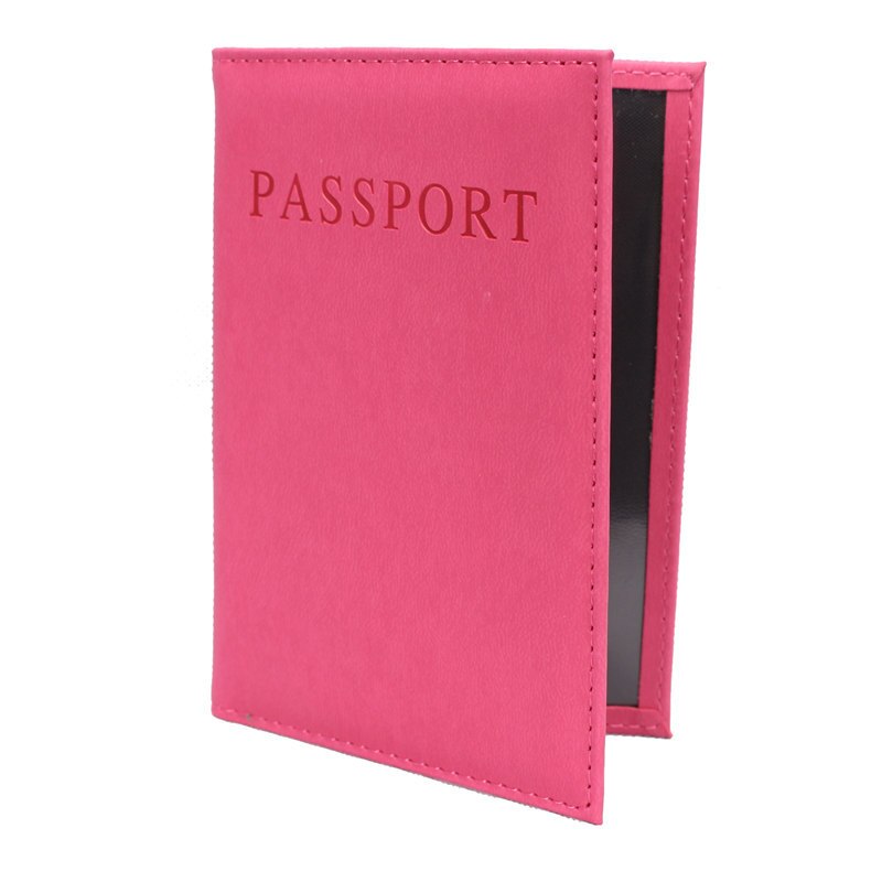 OKOKC English Alphabet Solid Passport Cover PU Passport Package Travel Tickets Passport Holder Travel Accessories