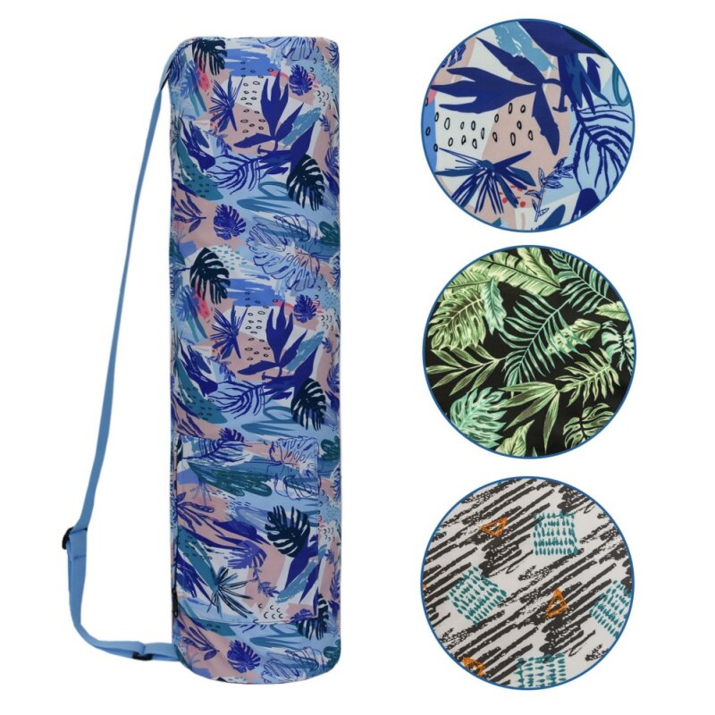 Gym Mat Case With Zipper Drawstring Bags Easy Carry Yoga Backpack Home Indoor Yoga Mat Storage Bag Printed Yoga Mat Bag Backpack