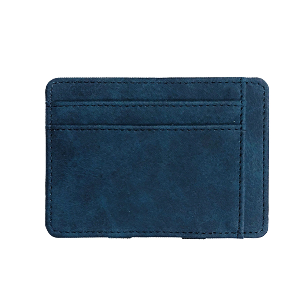 Hommes portefeuille petite taille bande magique couleur unie porte-carte porte-monnaie UND