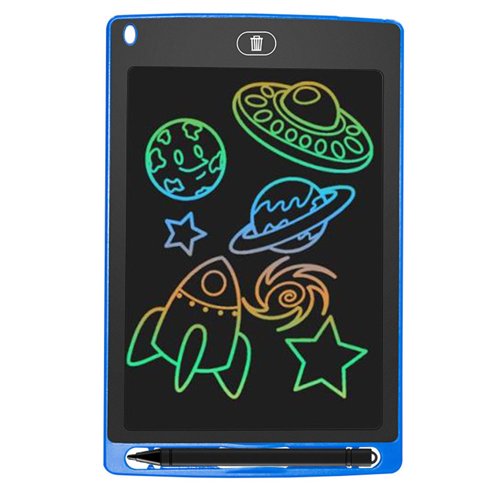 8.5inch LCD Display Writing Tablet Electronic Doodle Board Digital Colorful Handwriting Pad Drawing Doodle Graphics Kids: Blue Multicolor