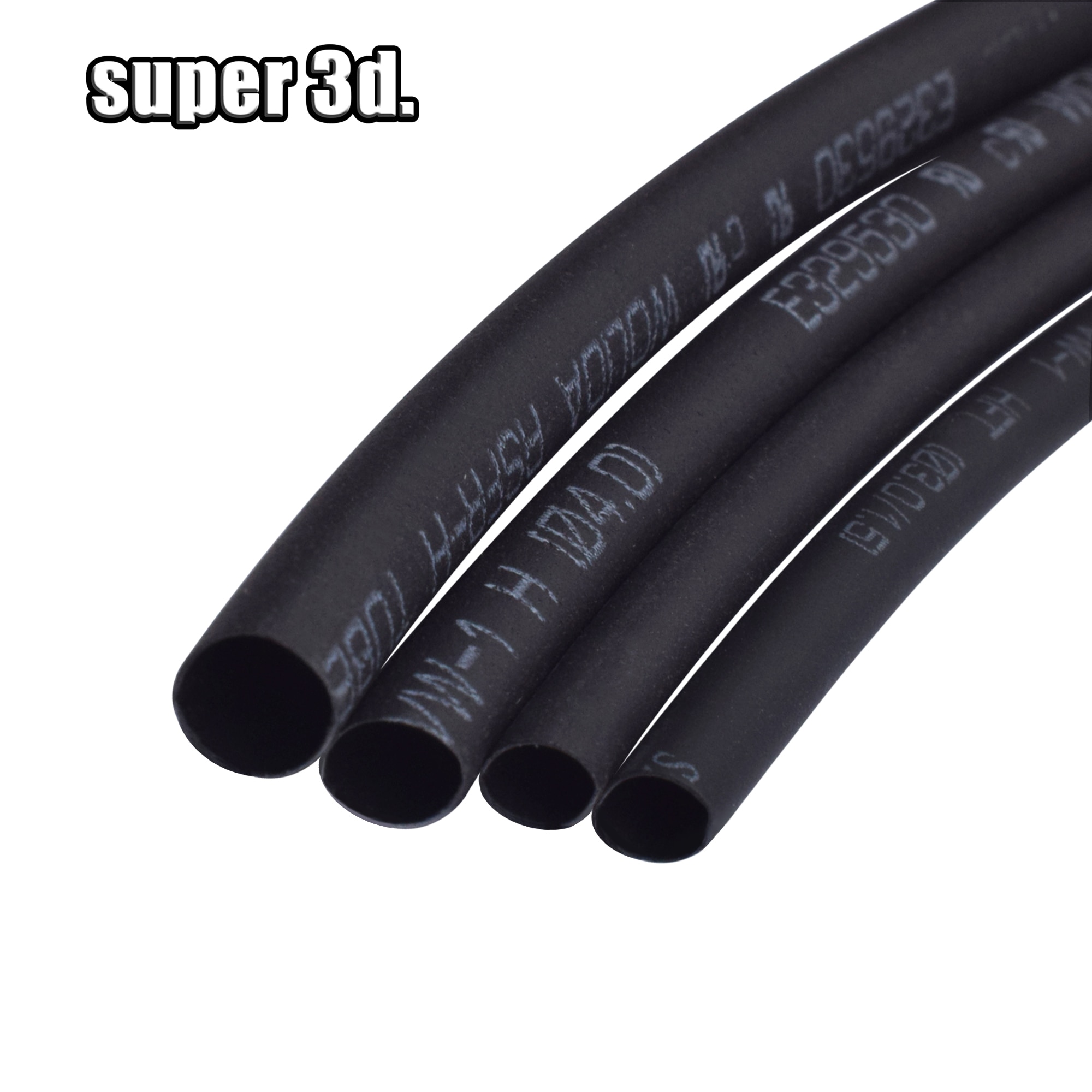 5Meters/lot 2:1 Black 2 3 4 5mm Diameter Heat Shrink Heatshrink Tubing Tube Sleeving Wrap Wire Sell DIY Connector Repair